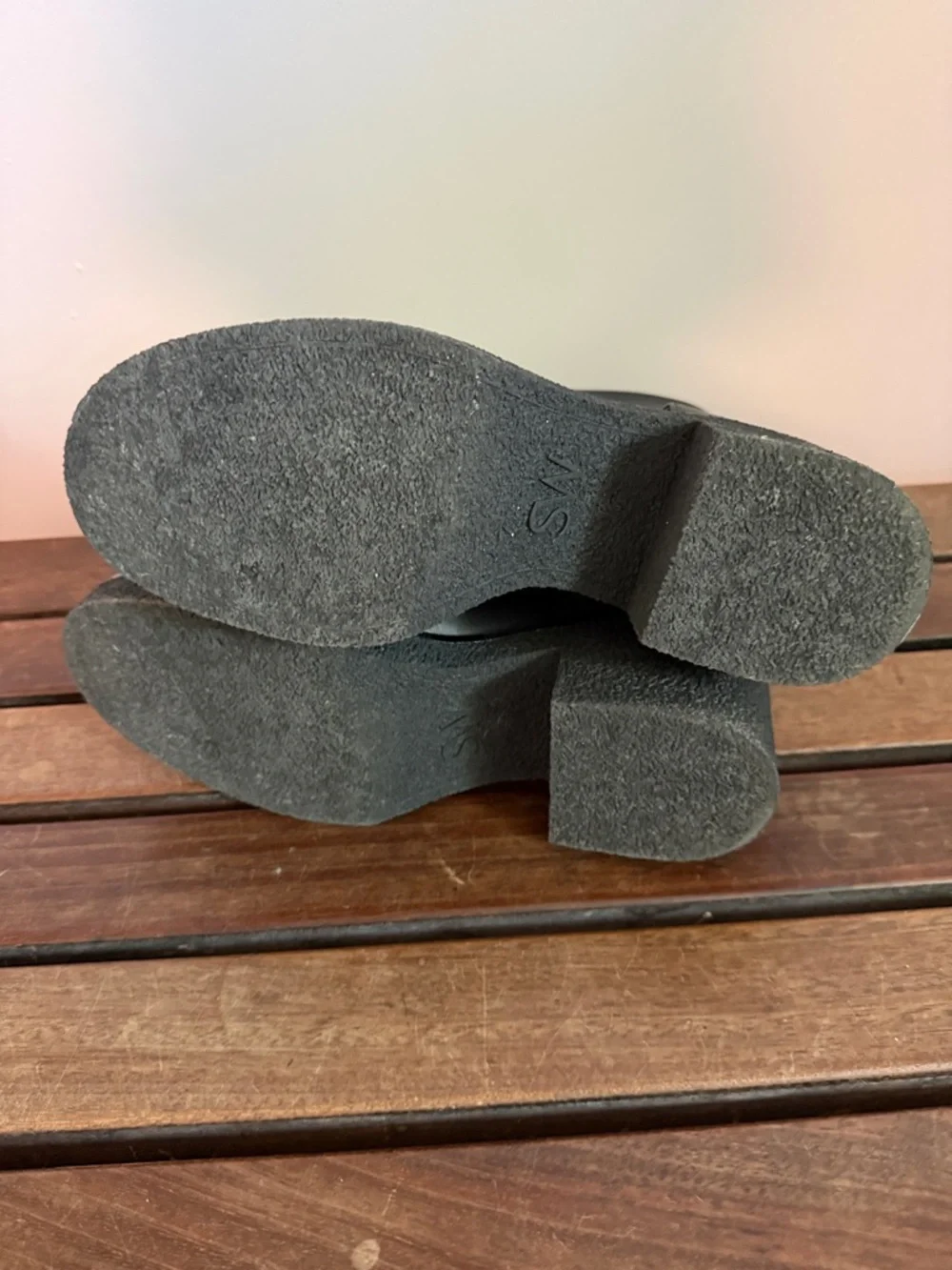 Stuart Weitzman Black Leather Mid-Calf Platform Boots - Picture 4 of 4